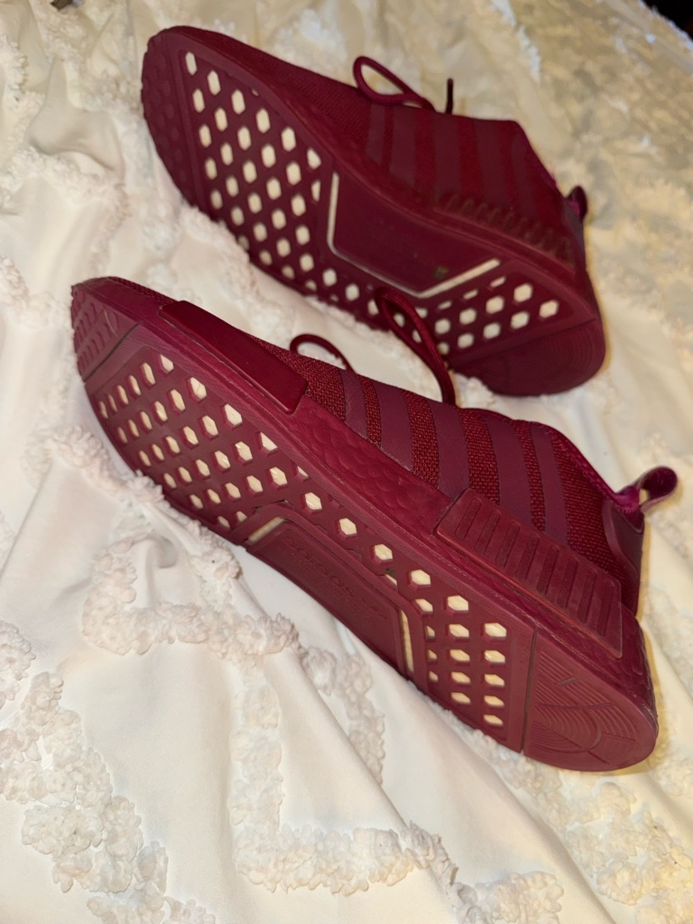 Women's Adidas Lightweight Burgundy Athletic Sneakers in decent shape - Picture 3 of 10